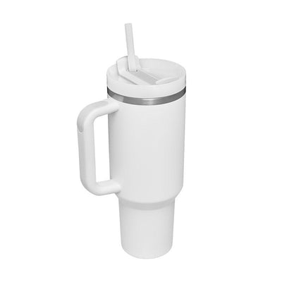 40 Oz Tumbler With Handle Straw Insulated, Stainless Steel Spill Proof Vacuum Coffee Cup Tumbler With Lid Tapered Mug Gifts For Valentine Lover Suitable For Car Gym Office Travel AekCraft