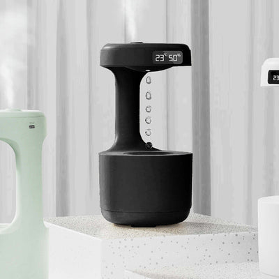 Bedroom Anti-Gravity Humidifier With Clock Water Drop Backflow Aroma Diffuser Large Capacity Office Bedroom Mute Heavy Fog Household Sprayer AekCraft