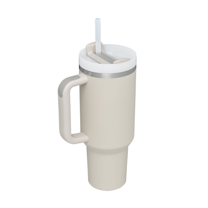 40 Oz Tumbler With Handle Straw Insulated, Stainless Steel Spill Proof Vacuum Coffee Cup Tumbler With Lid Tapered Mug Gifts For Valentine Lover Suitable For Car Gym Office Travel AekCraft