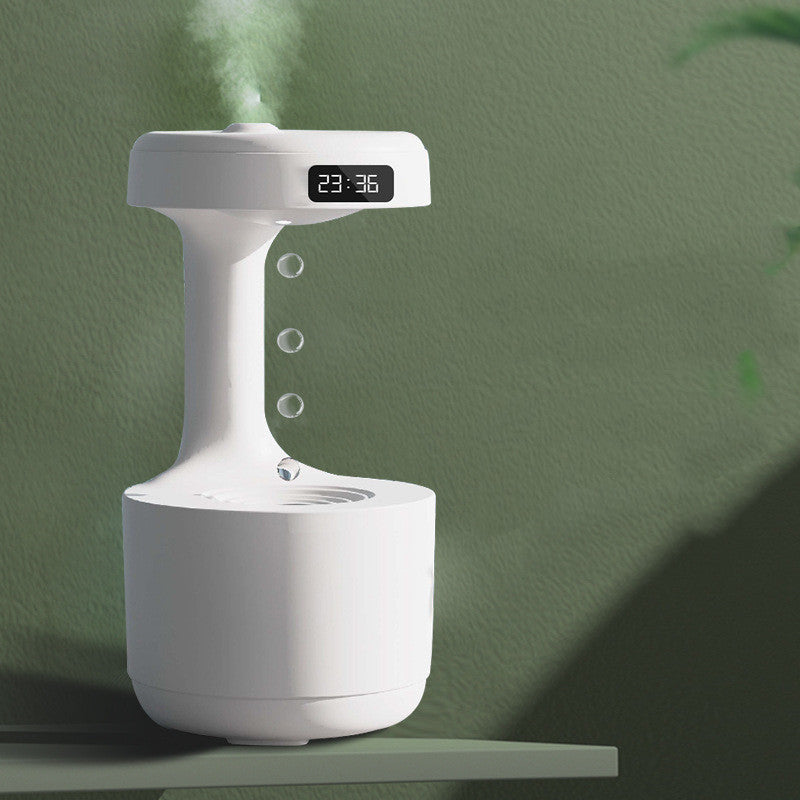 Bedroom Anti-Gravity Humidifier With Clock Water Drop Backflow Aroma Diffuser Large Capacity Office Bedroom Mute Heavy Fog Household Sprayer AekCraft