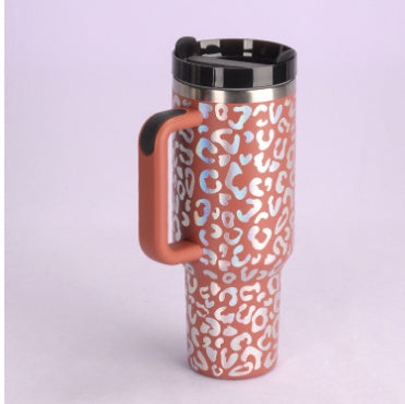40 Oz Tumbler With Handle Straw Insulated, Stainless Steel Spill Proof Vacuum Coffee Cup Tumbler With Lid Tapered Mug Gifts For Valentine Lover Suitable For Car Gym Office Travel AekCraft