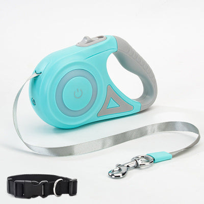 Dog Leash Retractable Leash And Dog Collar Spotlight Automatic Pet Dog Cat Traction Rope For Small Medium Dogs Pet Product AekCraft