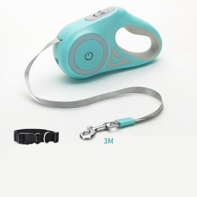 Dog Leash Retractable Leash And Dog Collar Spotlight Automatic Pet Dog Cat Traction Rope For Small Medium Dogs Pet Product AekCraft