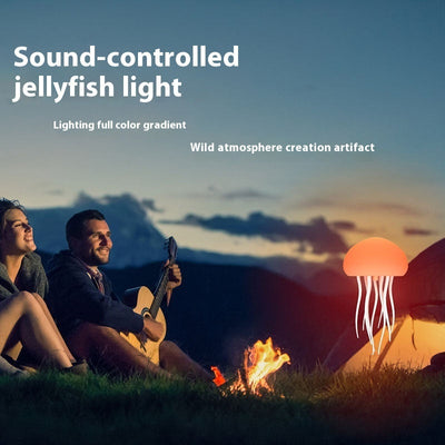 Jellyfish Mood Lamp LED Jellyfish Night Light Portable Jellyfish Lamp Jellyfish Decorations Smart Table Lamp For Bedside Desk AekCraft
