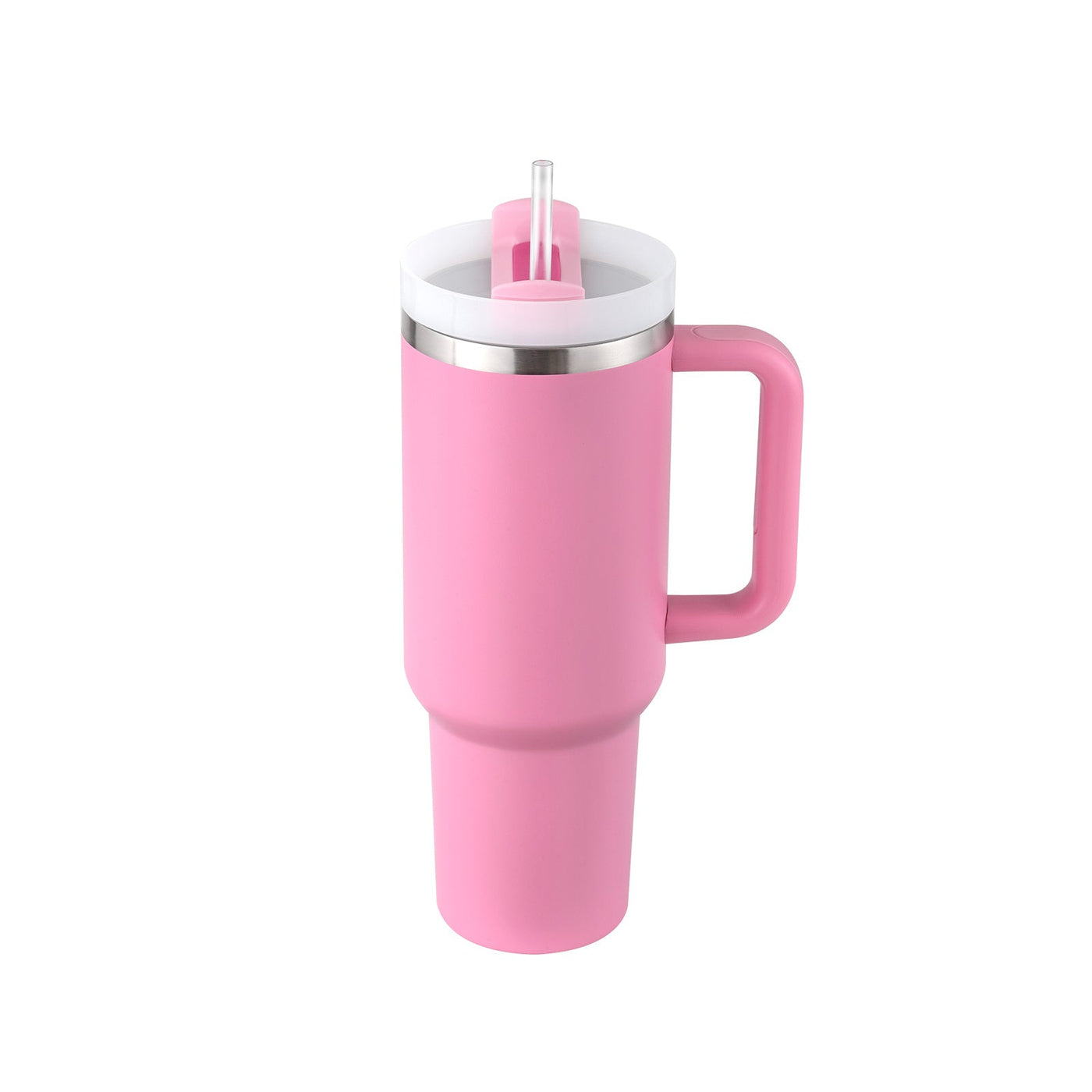 40 Oz Tumbler With Handle Straw Insulated, Stainless Steel Spill Proof Vacuum Coffee Cup Tumbler With Lid Tapered Mug Gifts For Valentine Lover Suitable For Car Gym Office Travel AekCraft