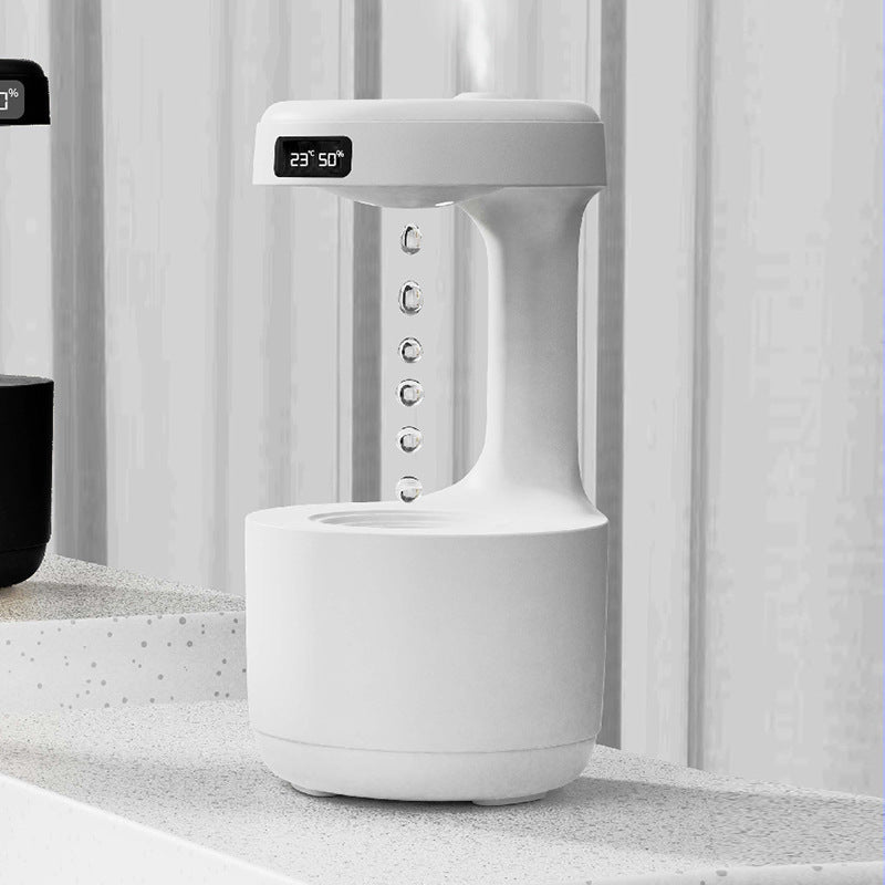 Bedroom Anti-Gravity Humidifier With Clock Water Drop Backflow Aroma Diffuser Large Capacity Office Bedroom Mute Heavy Fog Household Sprayer AekCraft