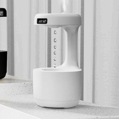 Bedroom Anti-Gravity Humidifier With Clock Water Drop Backflow Aroma Diffuser Large Capacity Office Bedroom Mute Heavy Fog Household Sprayer AekCraft