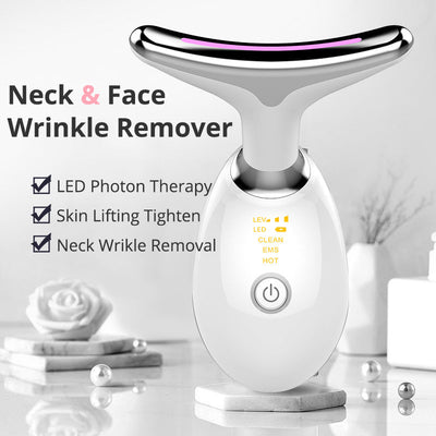 EMS Thermal Neck Lifting And Tighten Massager Electric Microcurrent Wrinkle Remover AekCraft