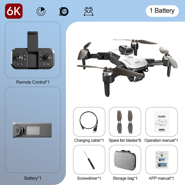 Brushless Motor S2S Folding Drone Obstacle Avoidance Optical Flow Hovering Quadcopter Electric Lens Remote Control Aircraft AekCraft