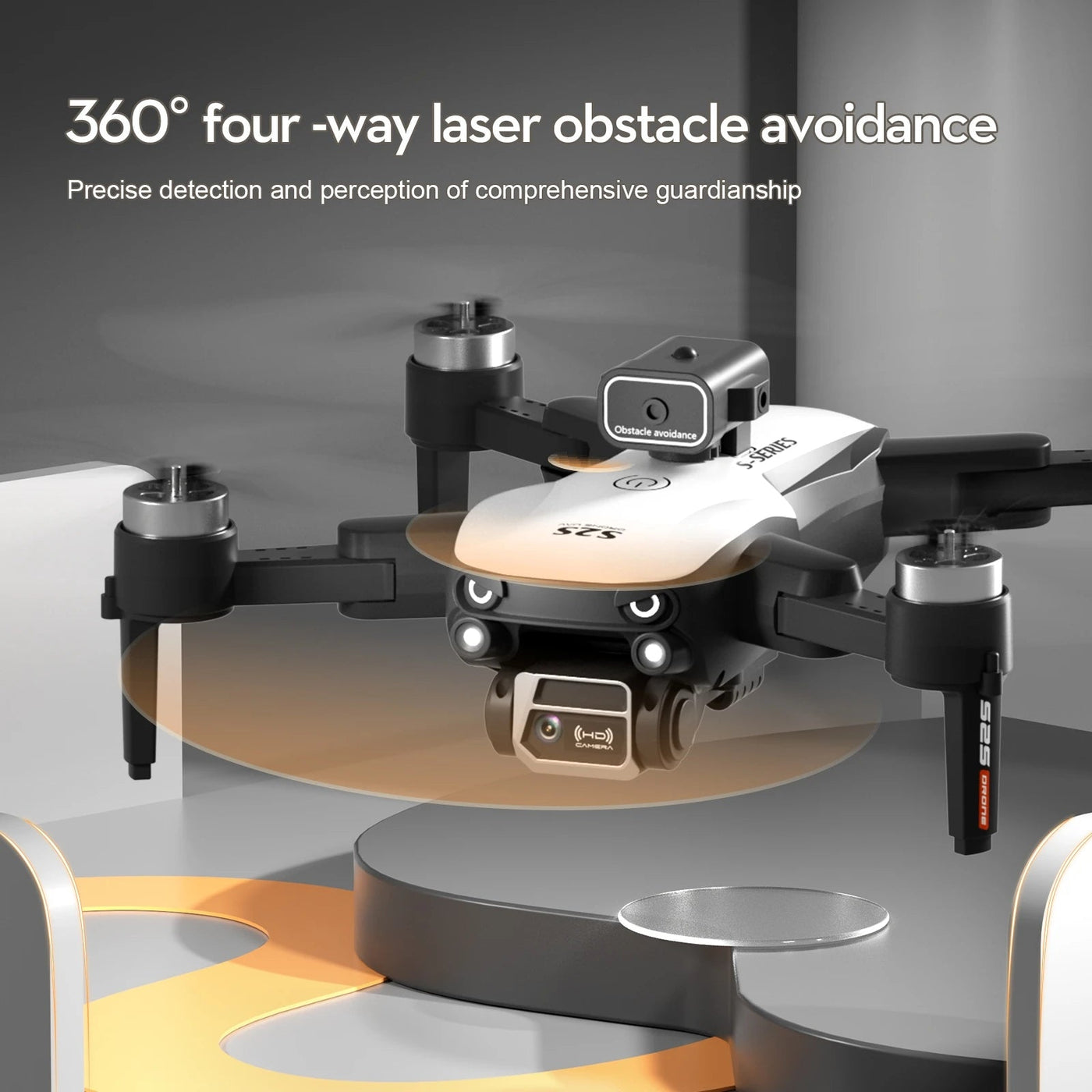 Brushless Motor S2S Folding Drone Obstacle Avoidance Optical Flow Hovering Quadcopter Electric Lens Remote Control Aircraft AekCraft