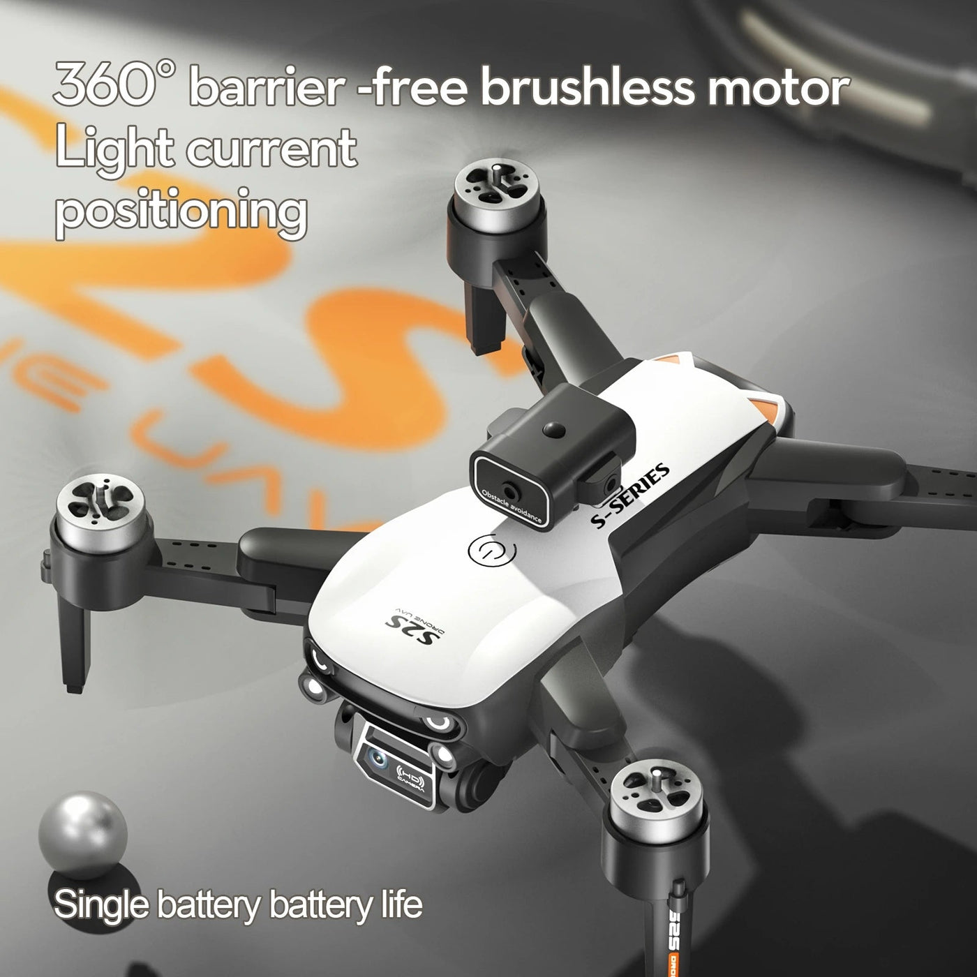 Brushless Motor S2S Folding Drone Obstacle Avoidance Optical Flow Hovering Quadcopter Electric Lens Remote Control Aircraft AekCraft