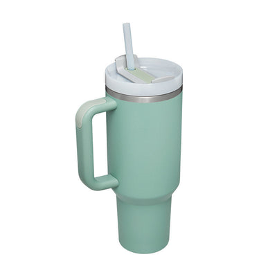 40 Oz Tumbler With Handle Straw Insulated, Stainless Steel Spill Proof Vacuum Coffee Cup Tumbler With Lid Tapered Mug Gifts For Valentine Lover Suitable For Car Gym Office Travel AekCraft