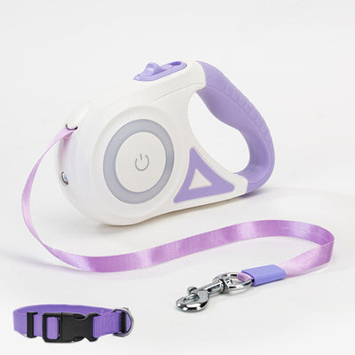 Dog Leash Retractable Leash And Dog Collar Spotlight Automatic Pet Dog Cat Traction Rope For Small Medium Dogs Pet Product AekCraft