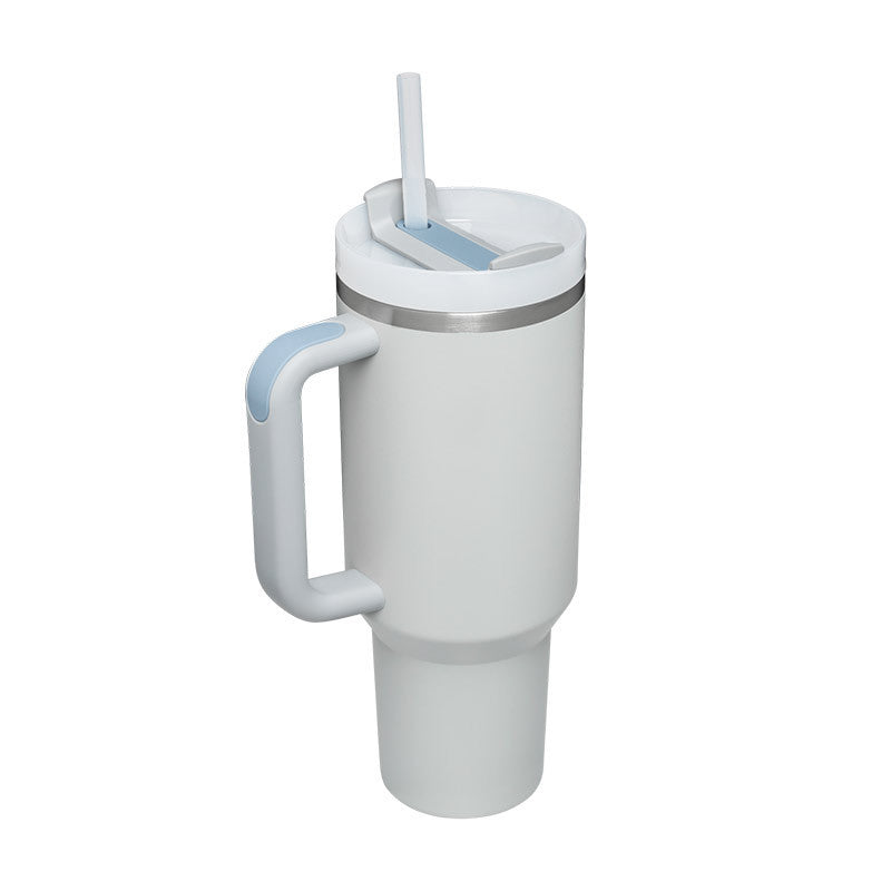 40 Oz Tumbler With Handle Straw Insulated, Stainless Steel Spill Proof Vacuum Coffee Cup Tumbler With Lid Tapered Mug Gifts For Valentine Lover Suitable For Car Gym Office Travel AekCraft