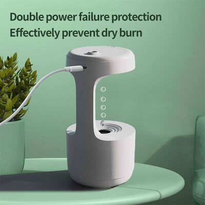 Bedroom Anti-Gravity Humidifier With Clock Water Drop Backflow Aroma Diffuser Large Capacity Office Bedroom Mute Heavy Fog Household Sprayer AekCraft