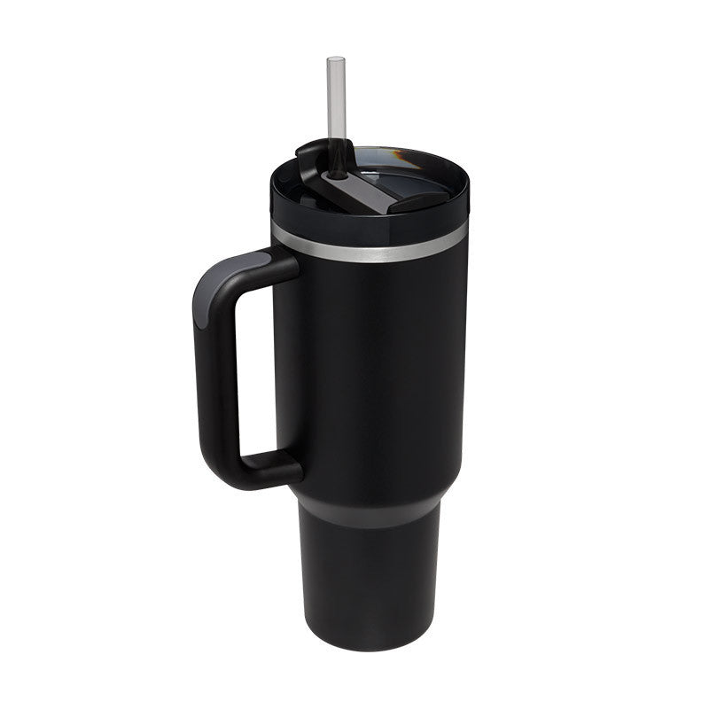 40 Oz Tumbler With Handle Straw Insulated, Stainless Steel Spill Proof Vacuum Coffee Cup Tumbler With Lid Tapered Mug Gifts For Valentine Lover Suitable For Car Gym Office Travel AekCraft
