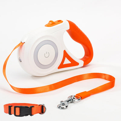 Dog Leash Retractable Leash And Dog Collar Spotlight Automatic Pet Dog Cat Traction Rope For Small Medium Dogs Pet Product AekCraft